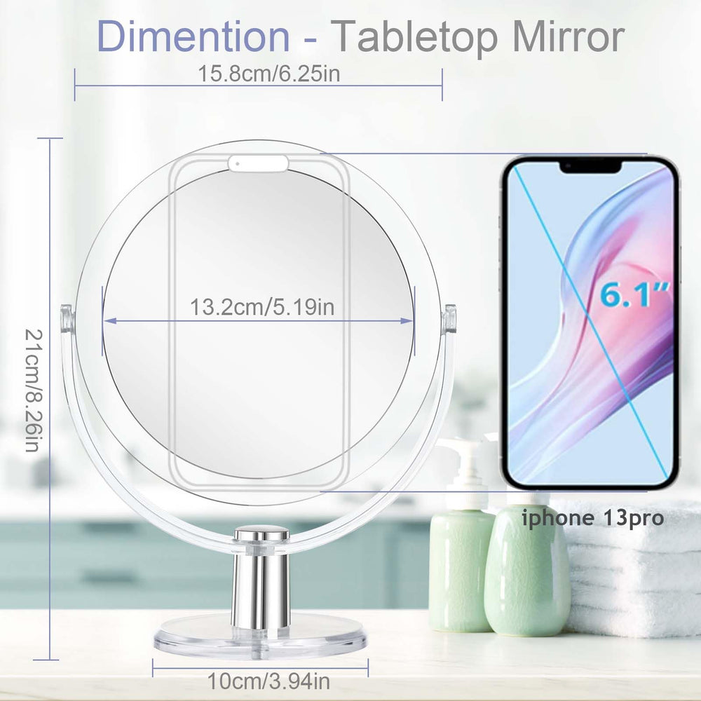 CLSEVXY 360-degree swivel mirror lets you adjust angles for comfortable viewing.