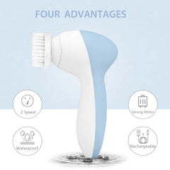 CLSEVXY makeup-removal head shown for precise cleansing around eyes and lips.