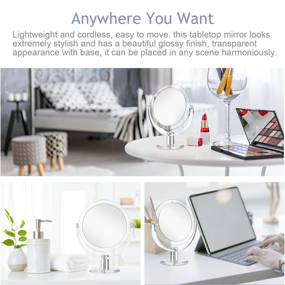 CLSEVXY portable magnifying mirror supports quick grooming on the go.
