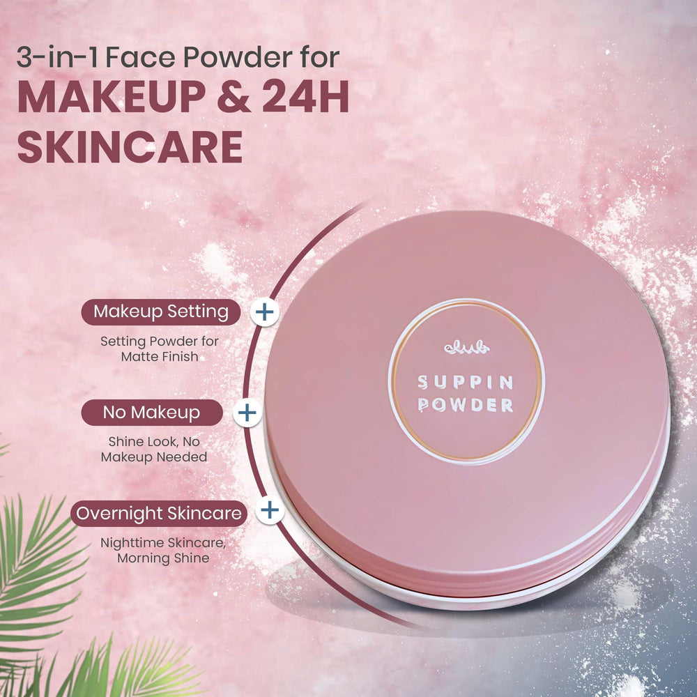 Club Suppin setting powder puff for precise, even application and soft-matte results.