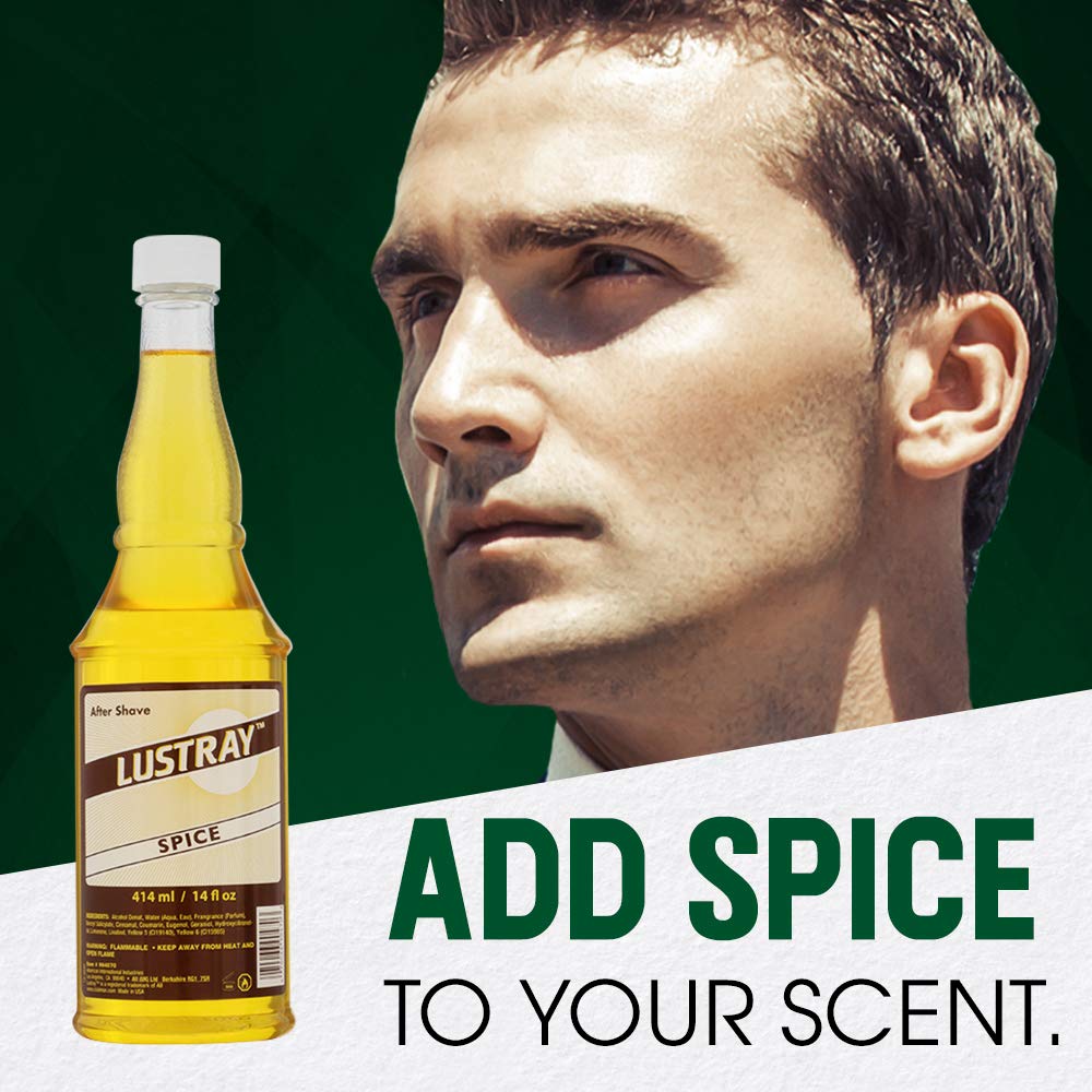 Clubman Lustray Spice fragrance swatch highlights masculine spice with lavender and vanilla notes