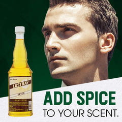 Clubman Lustray Spice fragrance swatch highlights masculine spice with lavender and vanilla notes