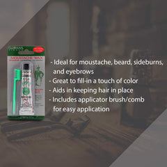 Clubman moustache wax hang pack three tubes neatly displayed for quick reworkable styling.