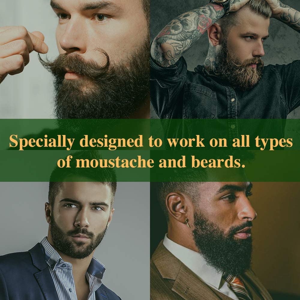 Clubman moustache wax neutral 14g brush comb included for all in one grooming