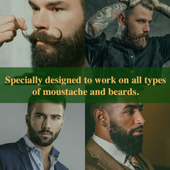 Clubman moustache wax neutral 14g brush comb included for all in one grooming