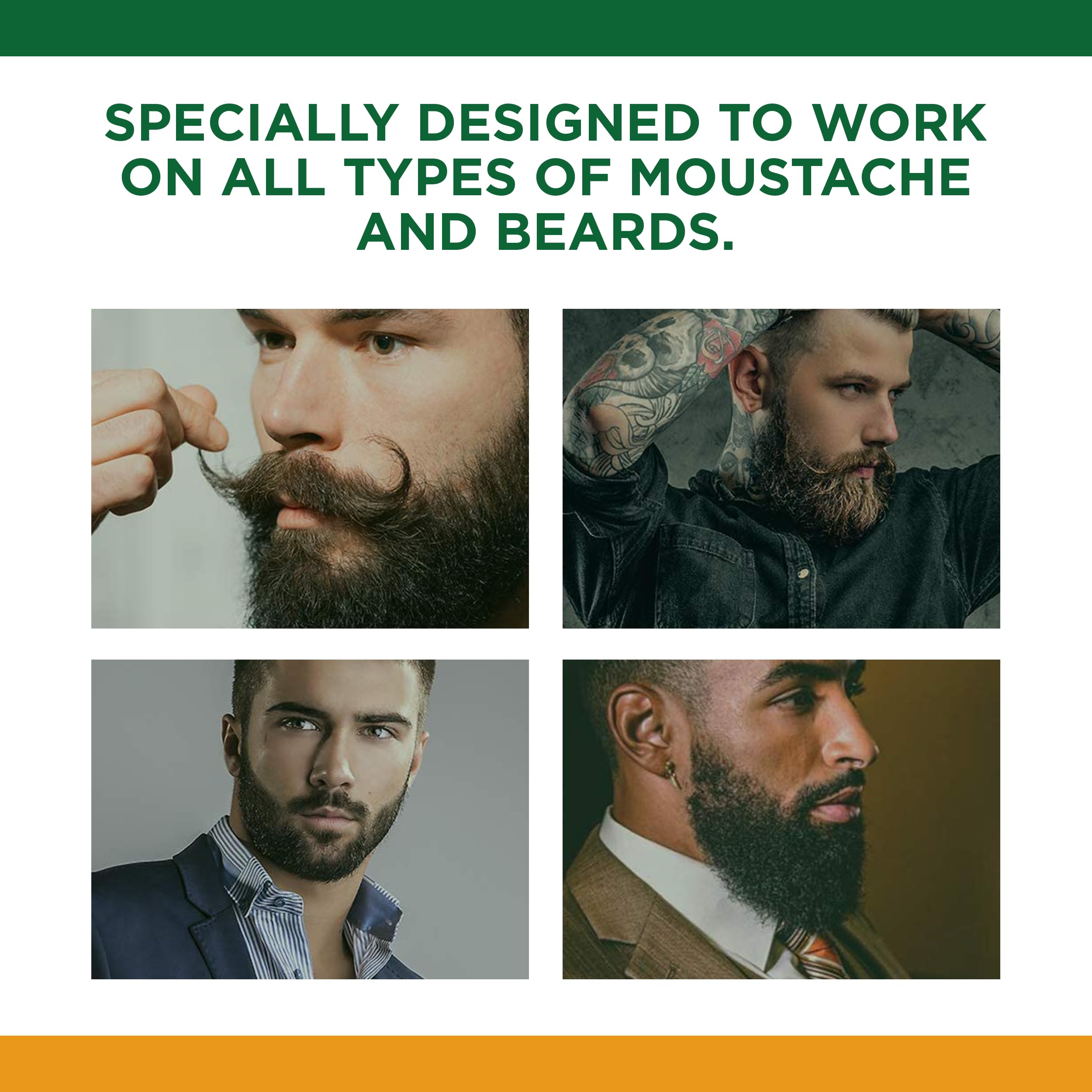 Clubman moustache wax travel-size fits in your bag for daily touch-ups