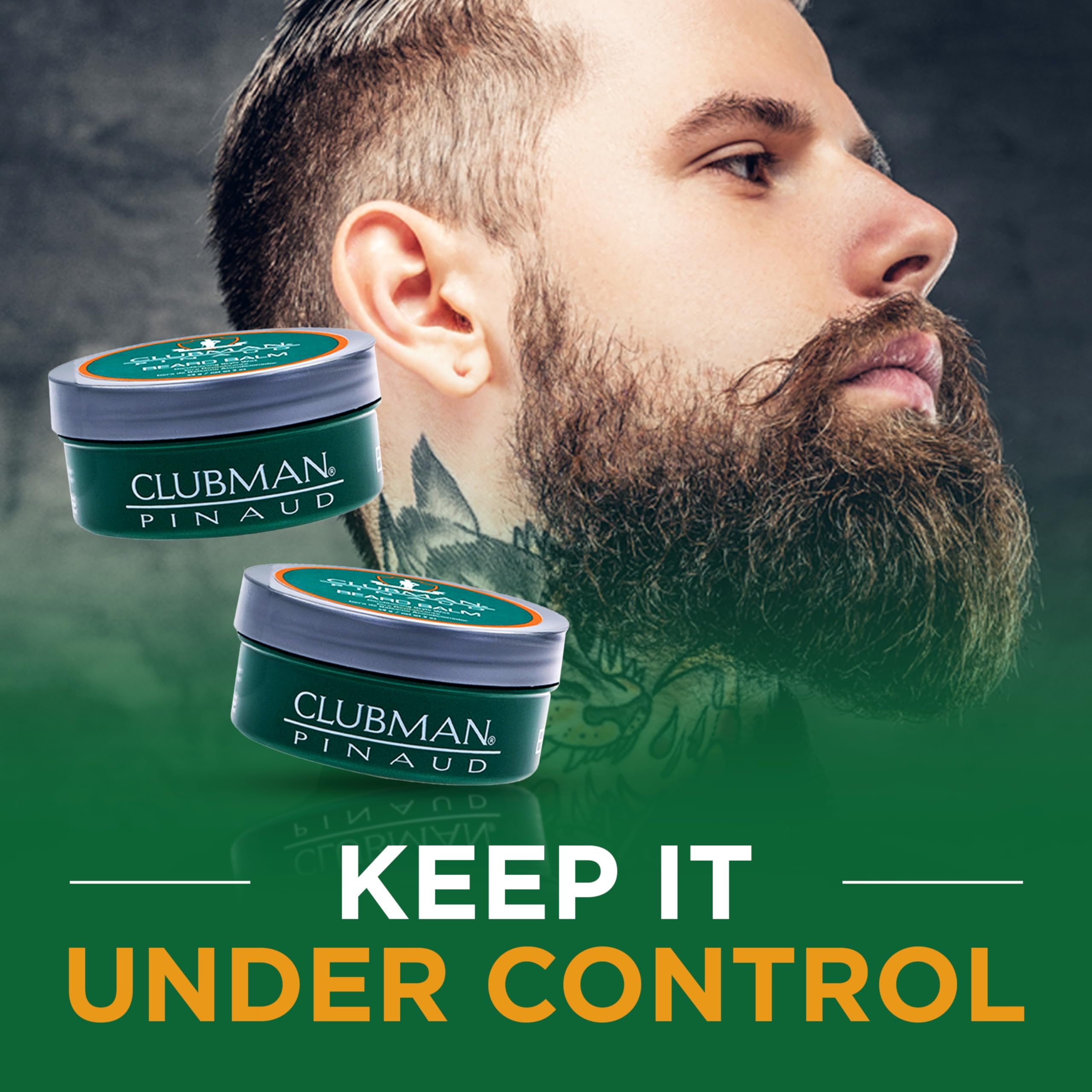 Clubman Pinaud Balm applied to palms for even, smooth distribution