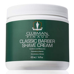 Clubman Pinaud Classic Barber Shave Cream bottle ready for a smooth, hydrated shave.
