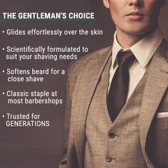 Clubman Pinaud shave soap easy-application scene showcases quick lather creation.