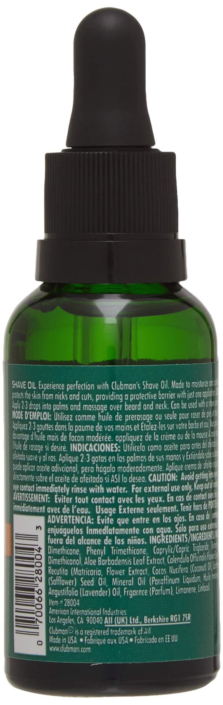 Clubman Pre Shave Oil packaging shown for easy, mess-free prep.