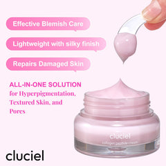 cluciel Collagen Peptide Cream barrier repair scene emphasizes moisture retention