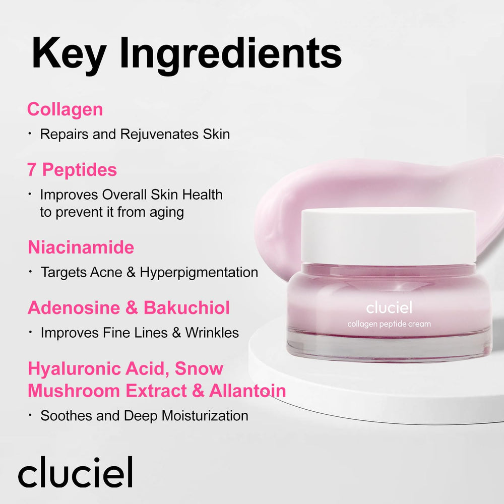 cluciel Collagen Peptide Cream glow shot hints at 24h radiance
