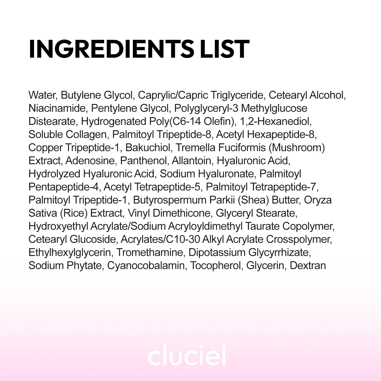 cluciel Collagen Peptide Cream 50ml packaging on display
