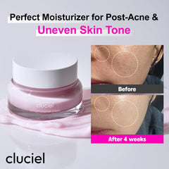 cluciel Collagen Peptide Cream texture swirl demonstrating skin smoothing and glow