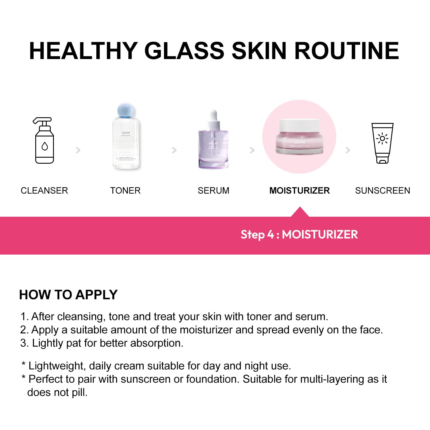 cluciel Collagen Peptide Cream vegan cruelty-free badge signals clean formulation