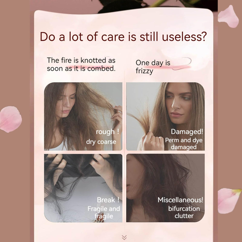 CLY AMS Rose hair shine close-up showcases glossy, healthy-looking strands.