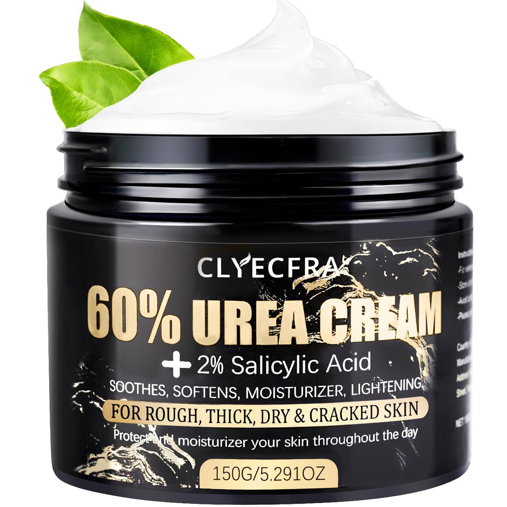 Clyecfra 60% Urea Cream bottle shows deep hydration for dry skin