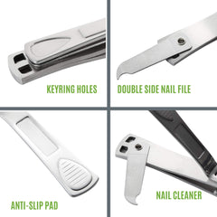 CLYPPI swing-out file shows two roughness grades for shaping nails