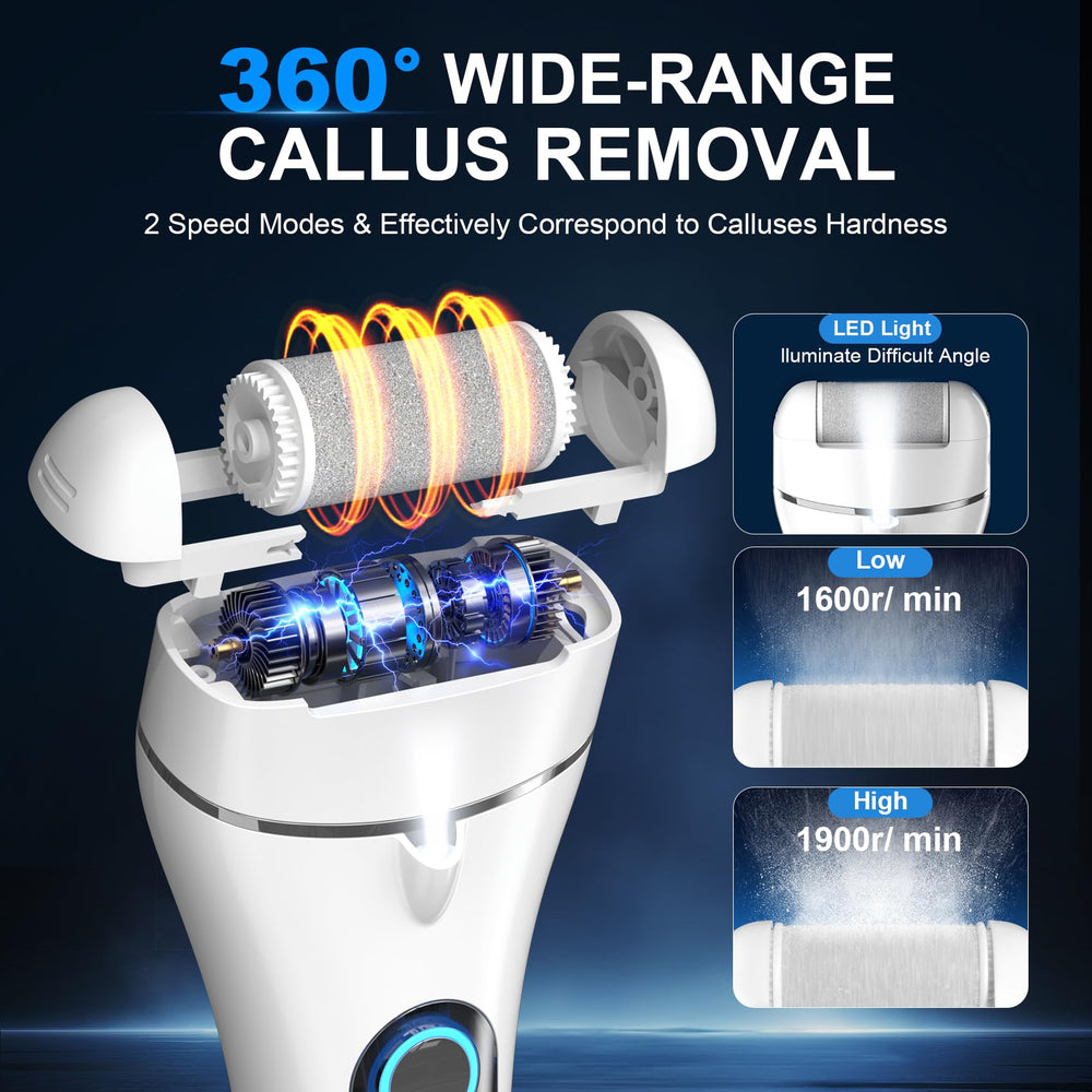 CMTQVFL foot callus remover in shower enables wet use for easier smoothing