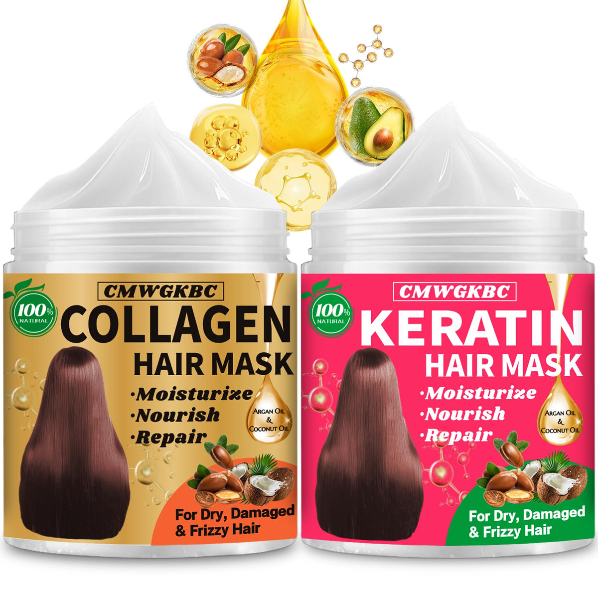 CMWGKBC collagen mask for dry hair application delivers moisture and elasticity
