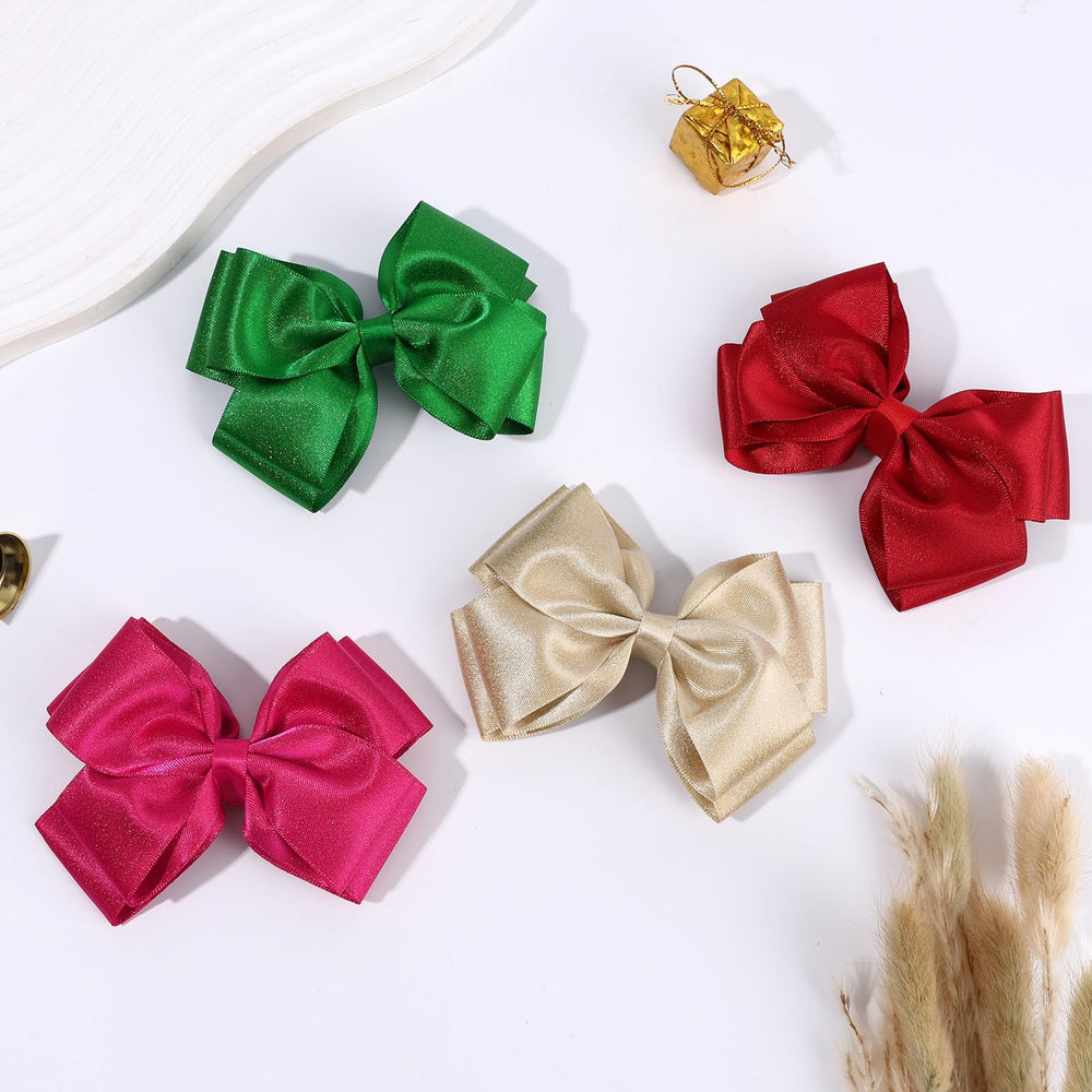 CN gold glitter hair bow clip makes a gift-ready, charming accessory