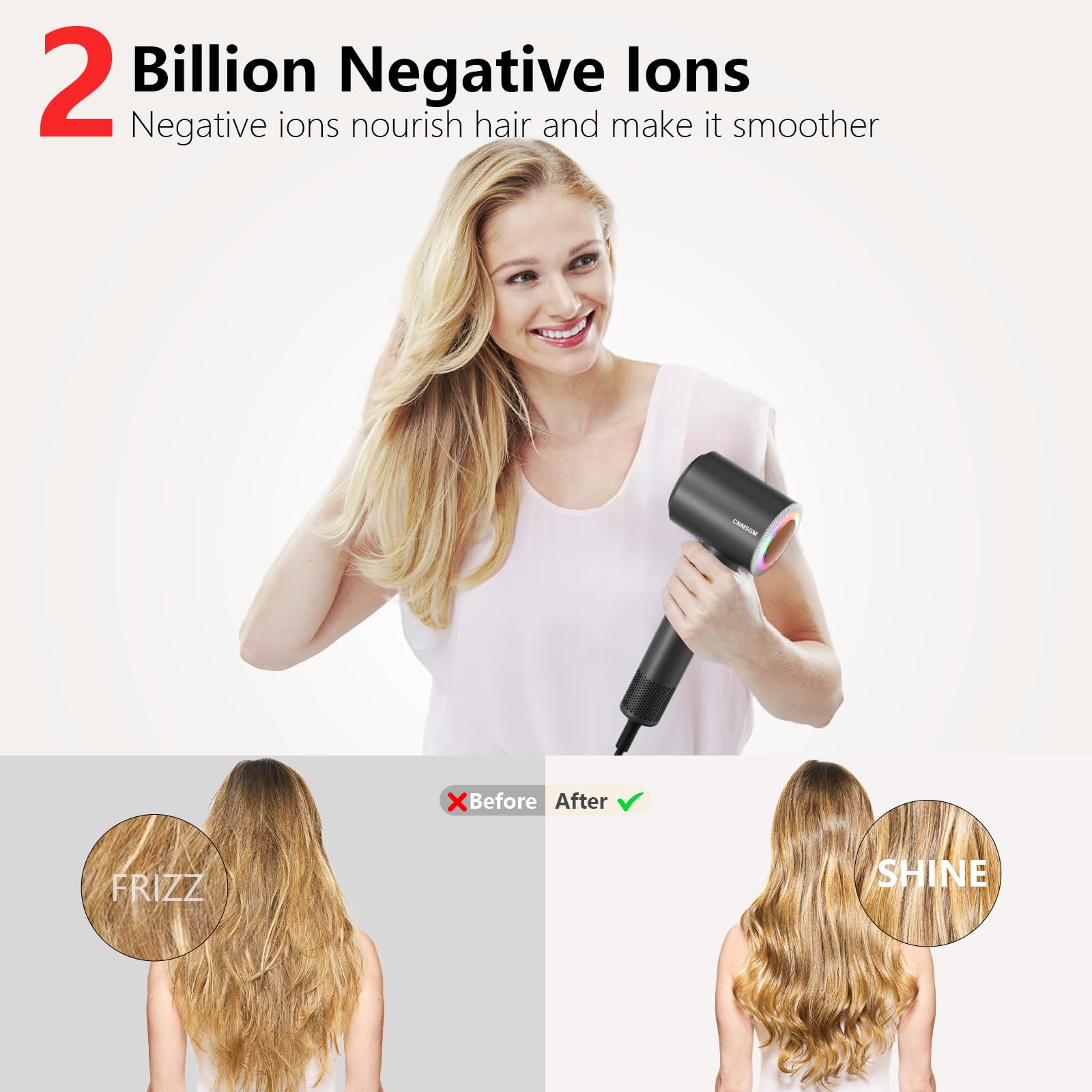 CNMSGM hair dryer NTC sensor maintains safe, steady temperature.