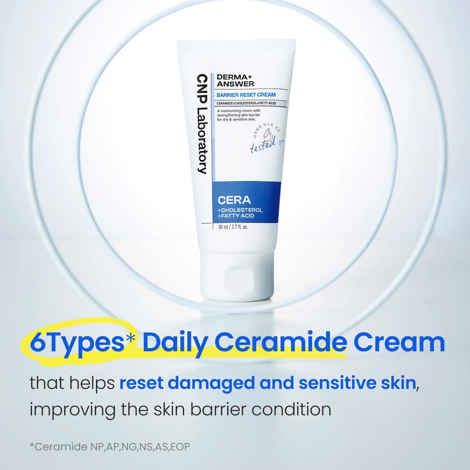 CNP Barrier Reset Cream packaging with ceramide balance graphic