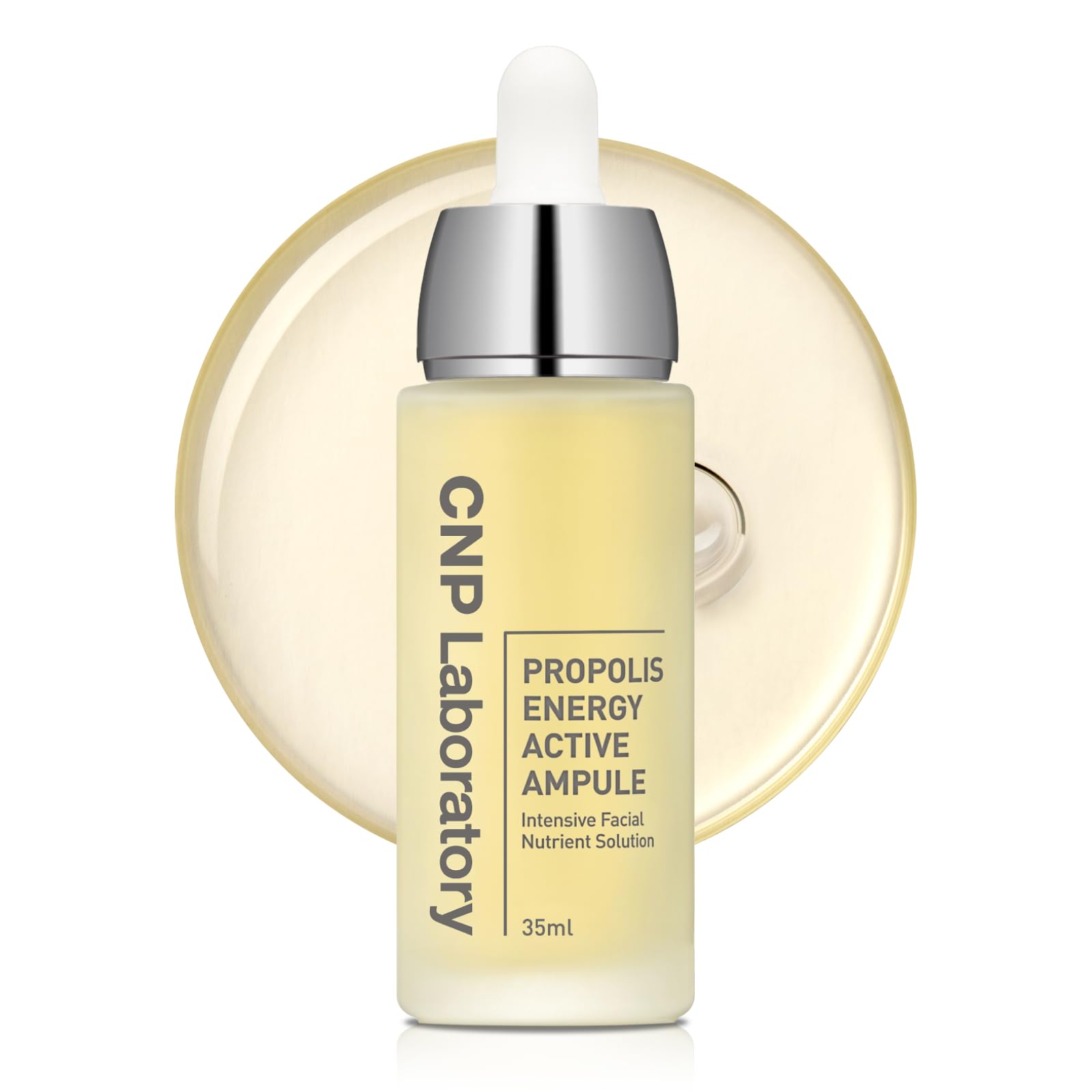 CNP Honey Glow Serum bottle close-up showing hydration-ready glow for sensitive skin.