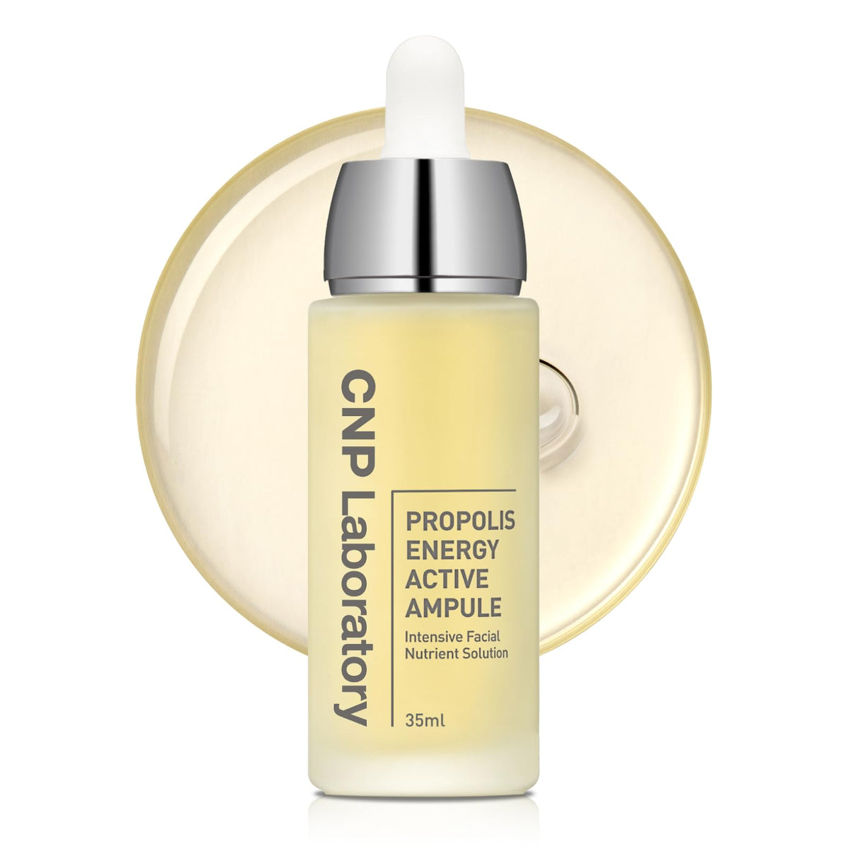 CNP Honey Glow Serum bottle close-up showing hydration-ready glow for sensitive skin.