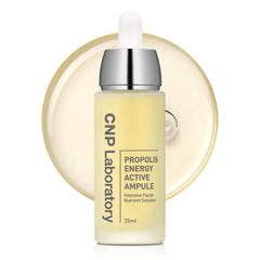 CNP Honey Glow Serum bottle close-up showing hydration-ready glow for sensitive skin.