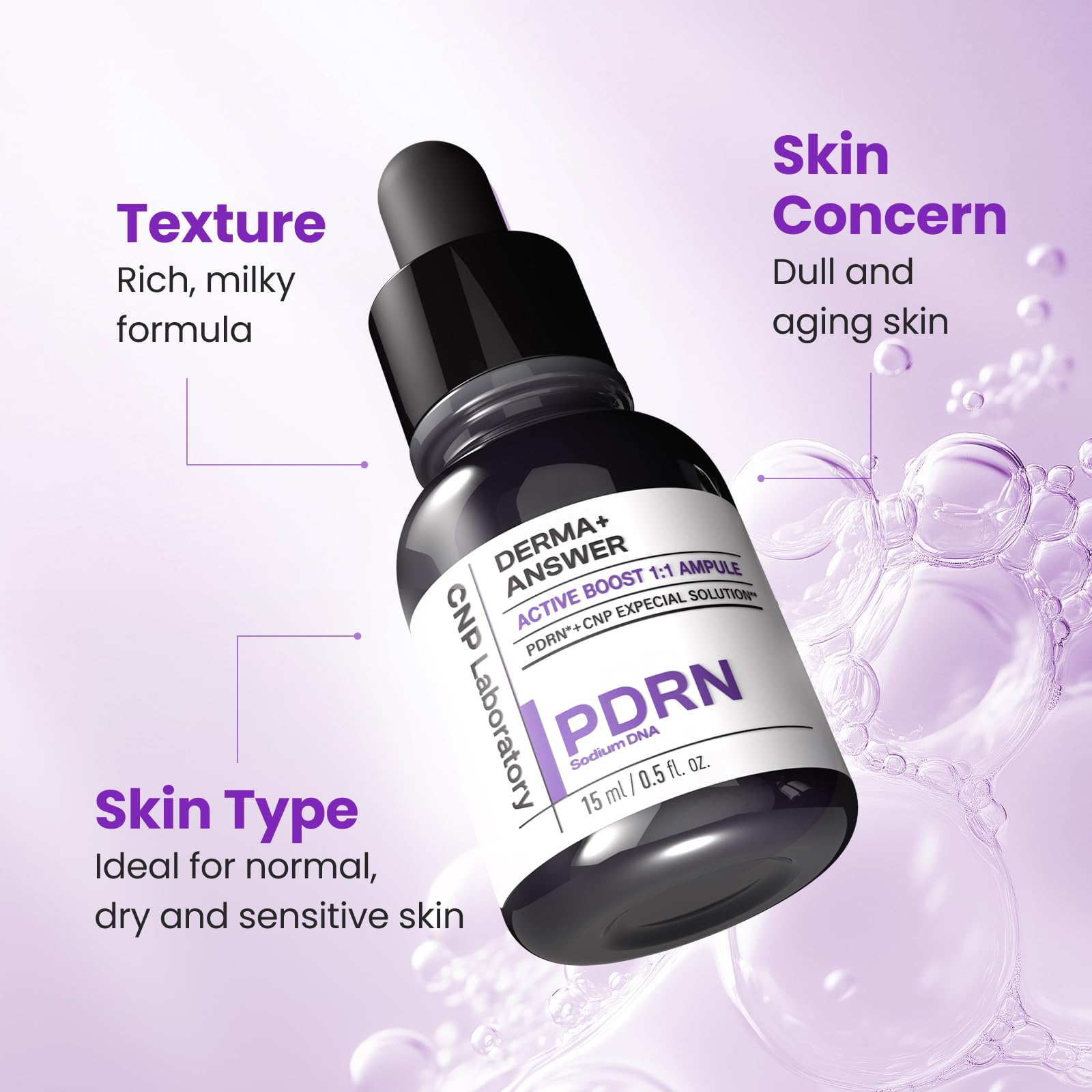 CNP PDRN Active Boost Serum application routine demonstrates easy daily skincare step