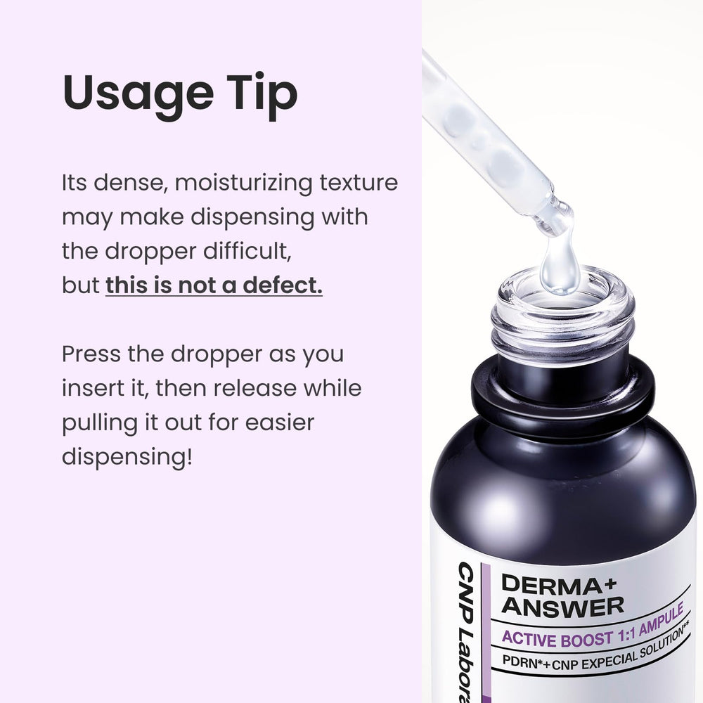 CNP PDRN Active Boost Serum skin-care setup implies firming and moisture-locking benefits