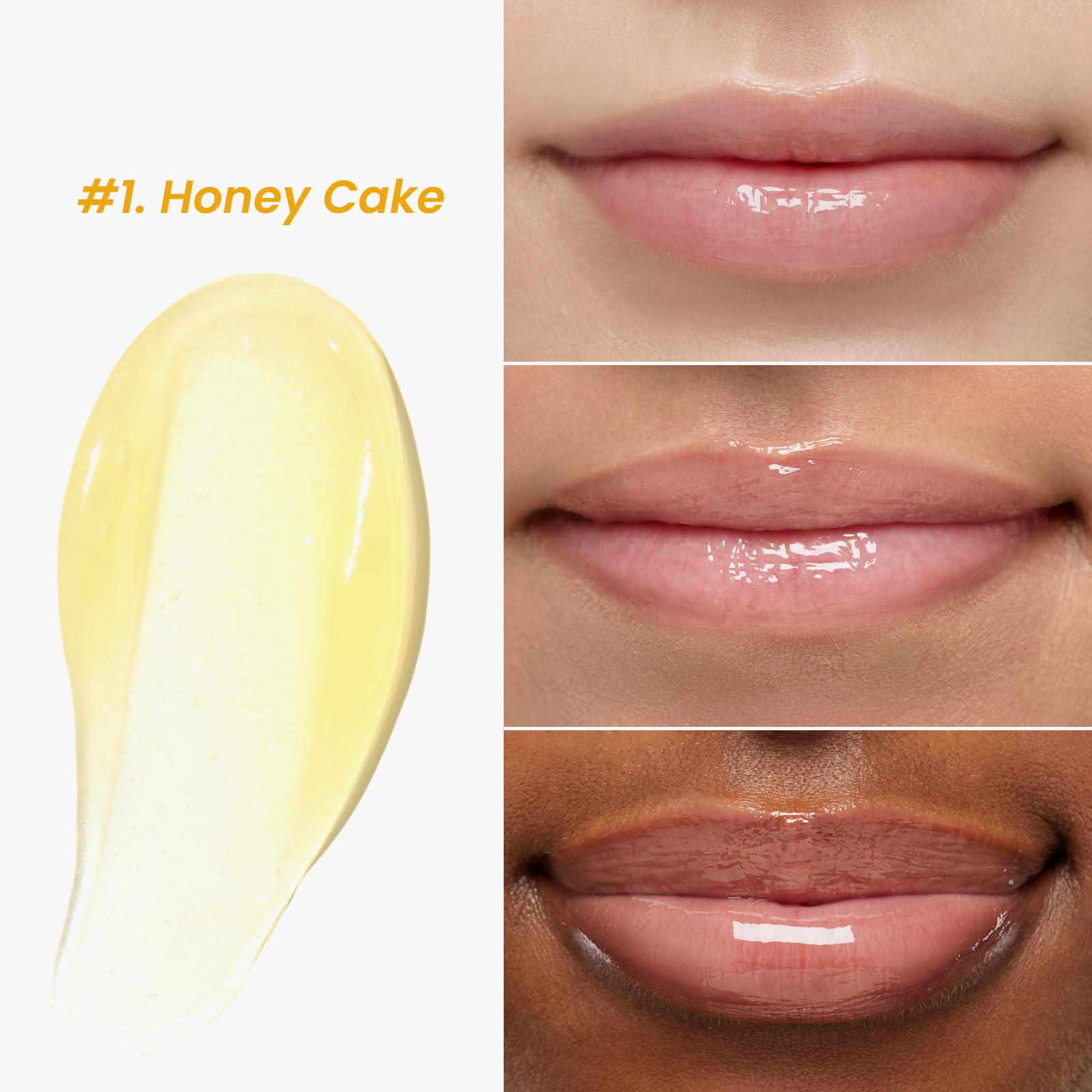 CNP Propolis Jelly Lipcerin 01 Honey Cake applicator close-up highlights jelly-tip glide.