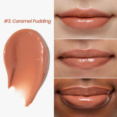 CNP Propolis Jelly Lipcerin 03 caramel pudding jelly texture swirl on lip