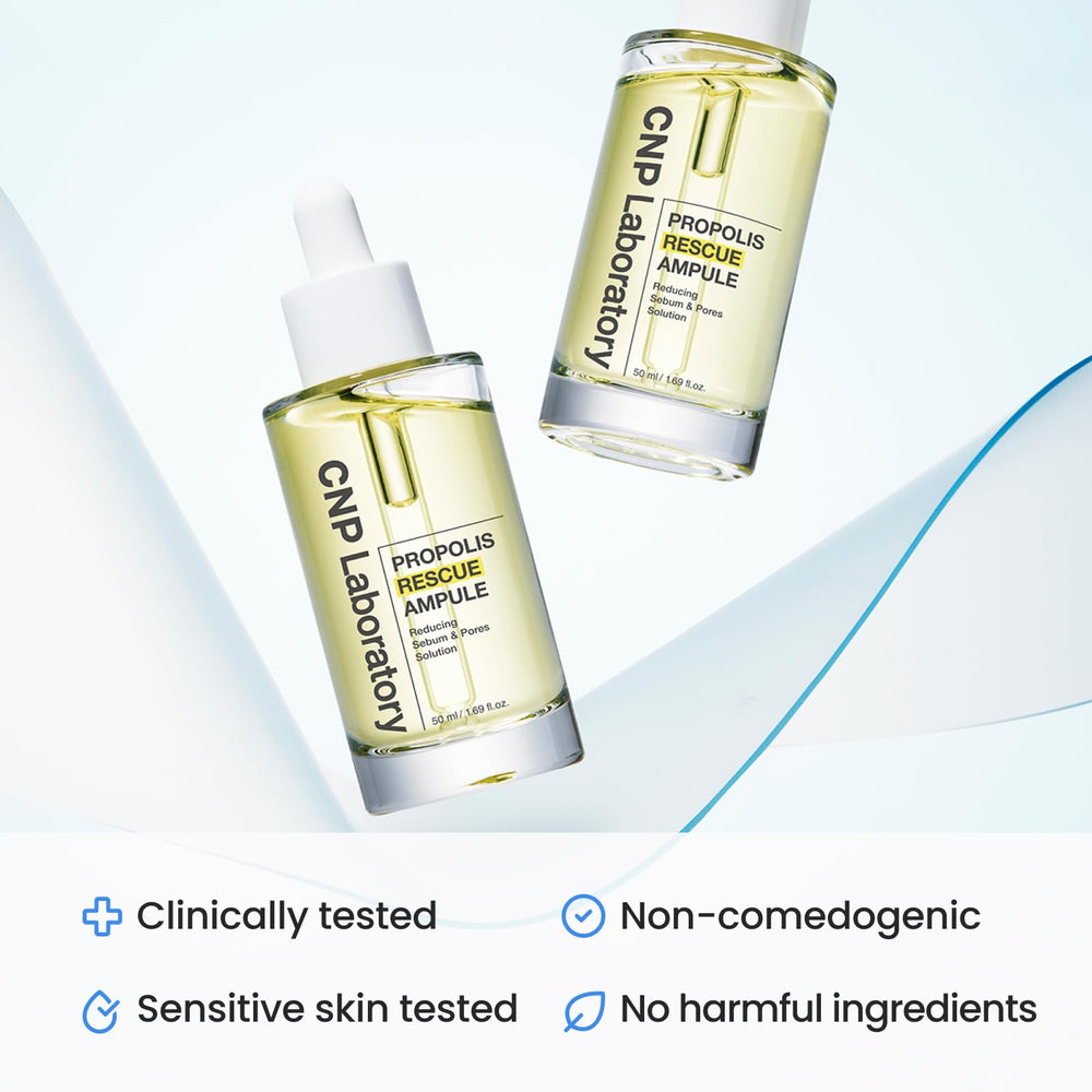 CNP Rescue+Propolis Serum emphasizes Korean derma-cosmetic science and gentleness