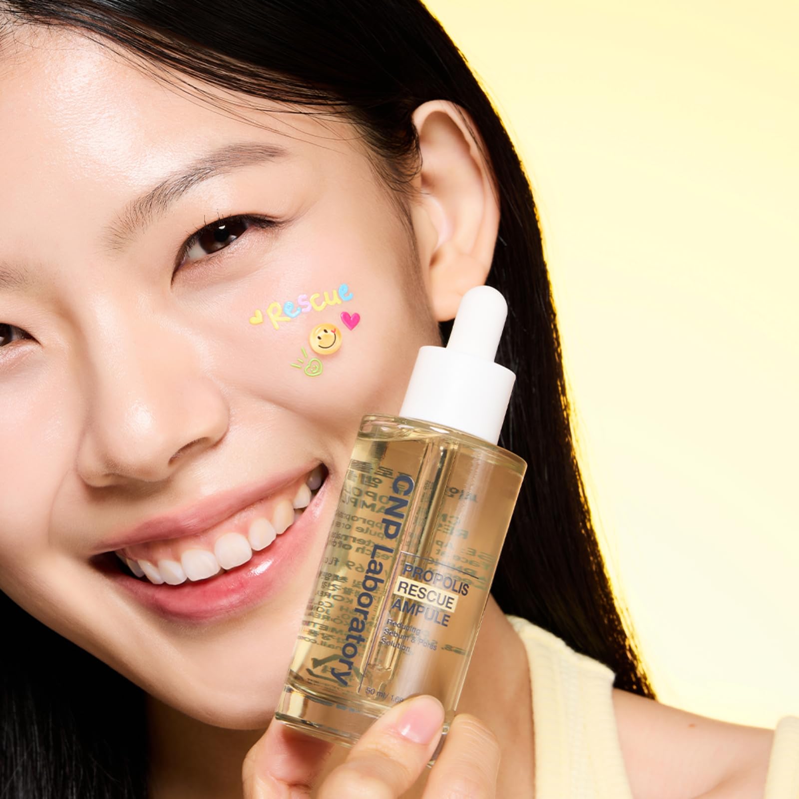 CNP Rescue+Propolis Serum texture swirl highlights lightweight hydration and glow