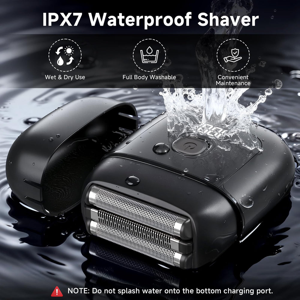 Cnunkn shaver features detachable magnetic head for easy cleaning.