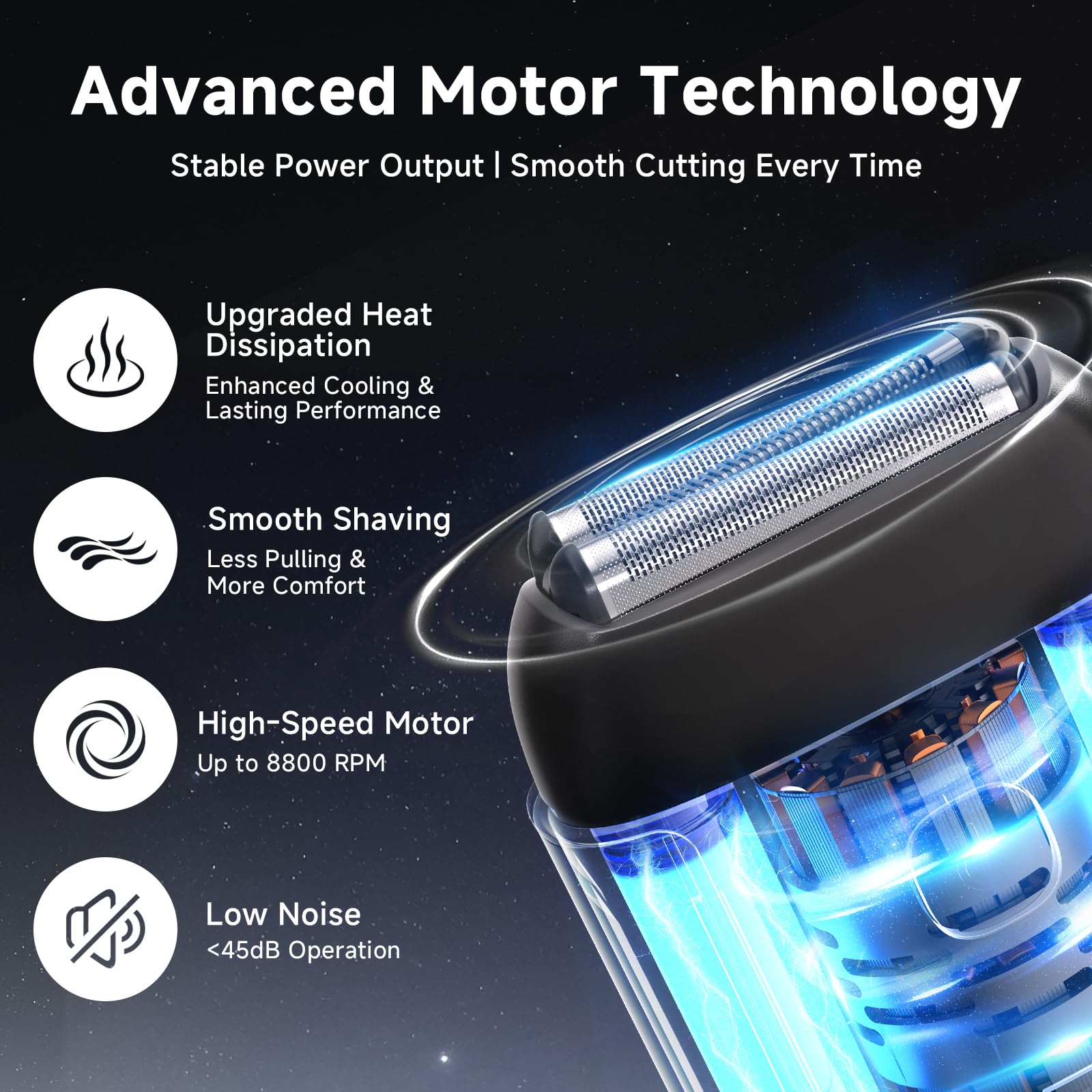 Cnunkn foil shaver ready for shower use with IPX7 waterproofing.