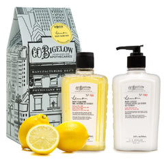 C.O. Bigelow Apothecary Box front shows gift-ready packaging and bright lemon scent.