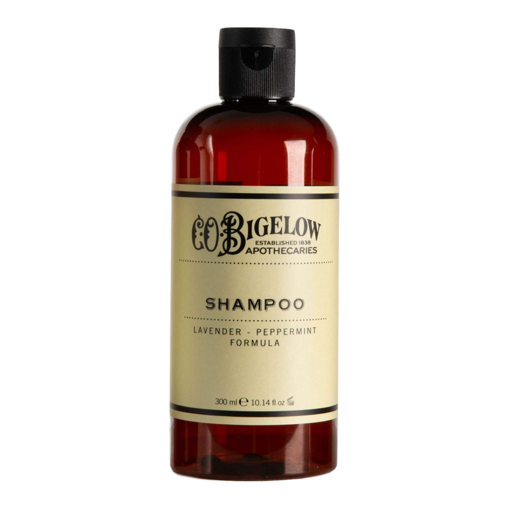 C.O. Bigelow Lavender Peppermint Shampoo daily-use paired with conditioner.