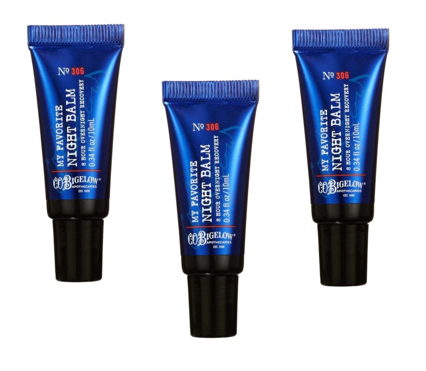 C.O. Bigelow My Favorite Night Balm No 306 jar pack shot for overnight hydration and soothing skin.