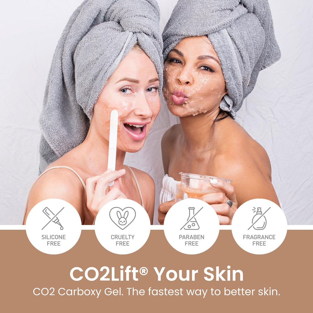 CO2Lift Carboxy Gel Mask closeup glow suggests brightening outcome
