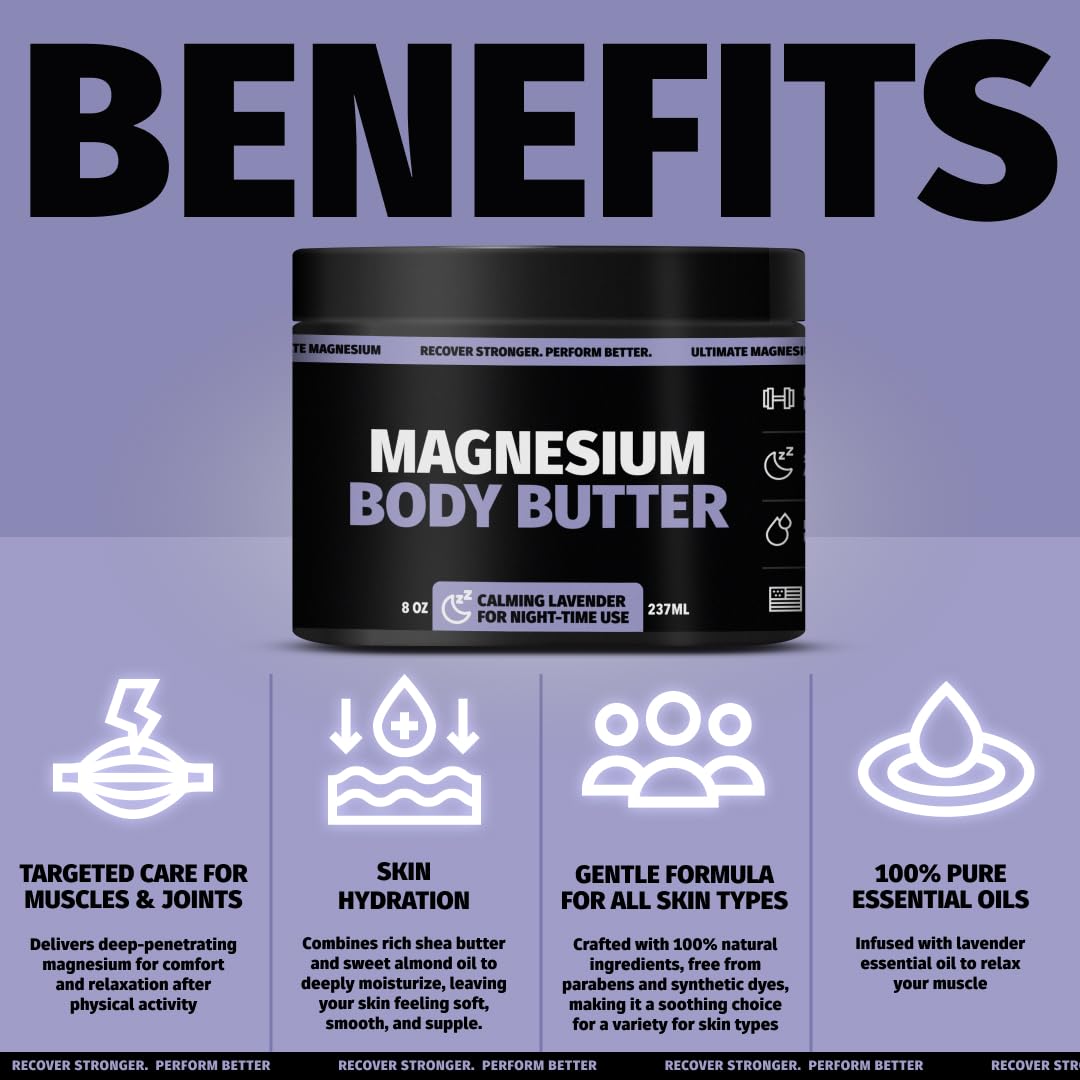Coach Soak Nighttime Magnesium Body Butter packaging and ingredients label highlight.
