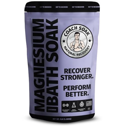 Coach Soak Recovery Bath Soak bottle pouring for post-workout soak