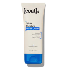 COATS Triple Moisture Water Cream packaging highlights vegan formula for barrier protection
