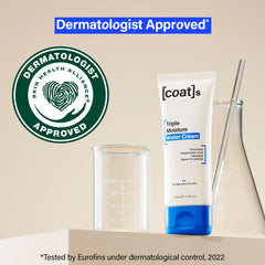 COATS Triple Moisture Water Cream texture closeup emphasizes light non greasy feel
