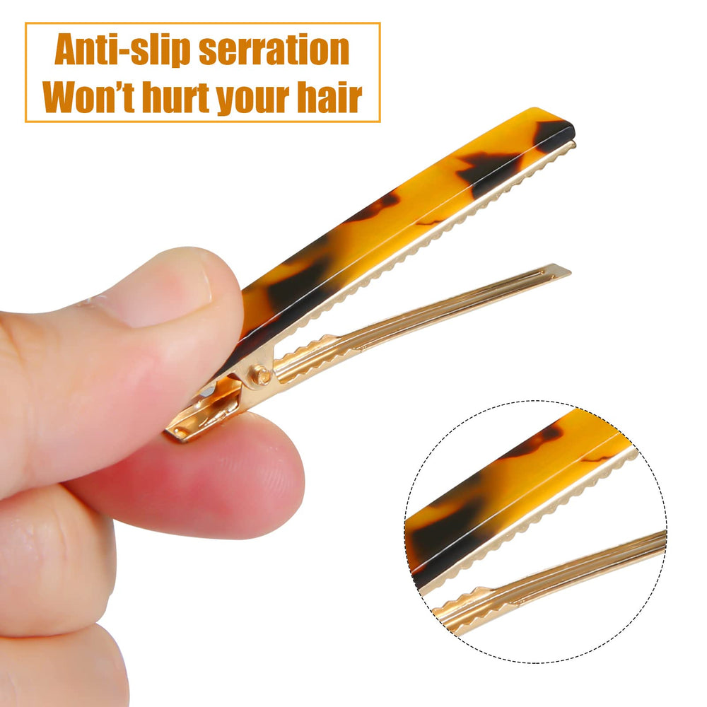 Cobahom duck-teeth hair clip with metal spring for reliable hold