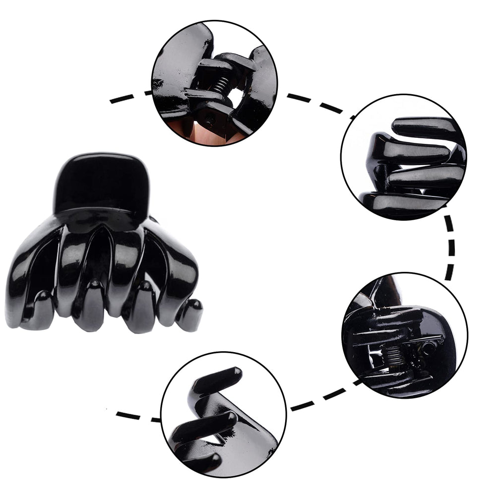 Cobahom small hair clip side view reveals slim profile for daytime wear.
