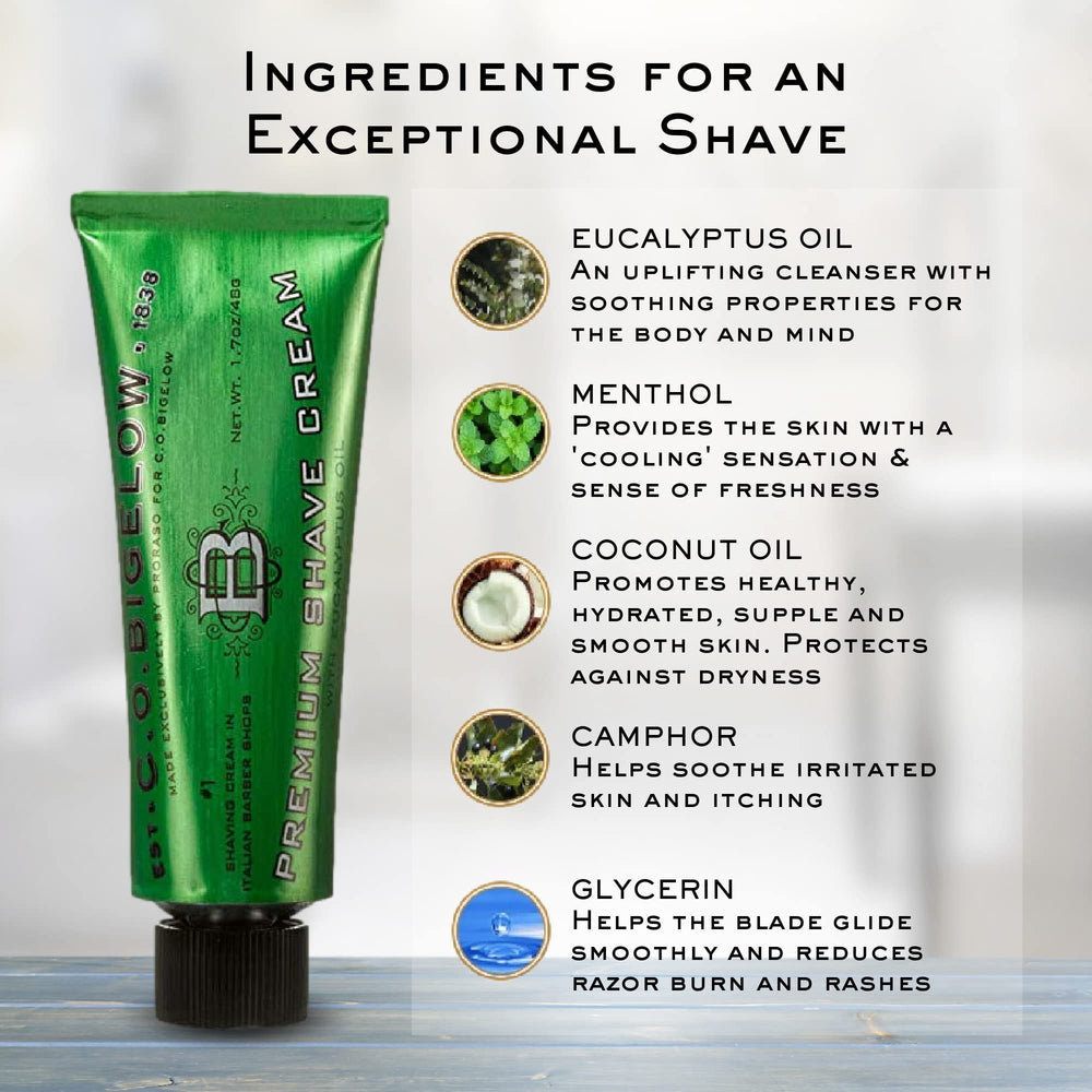 C.O. Bigelow lather and foam shot shows rich, protective foam