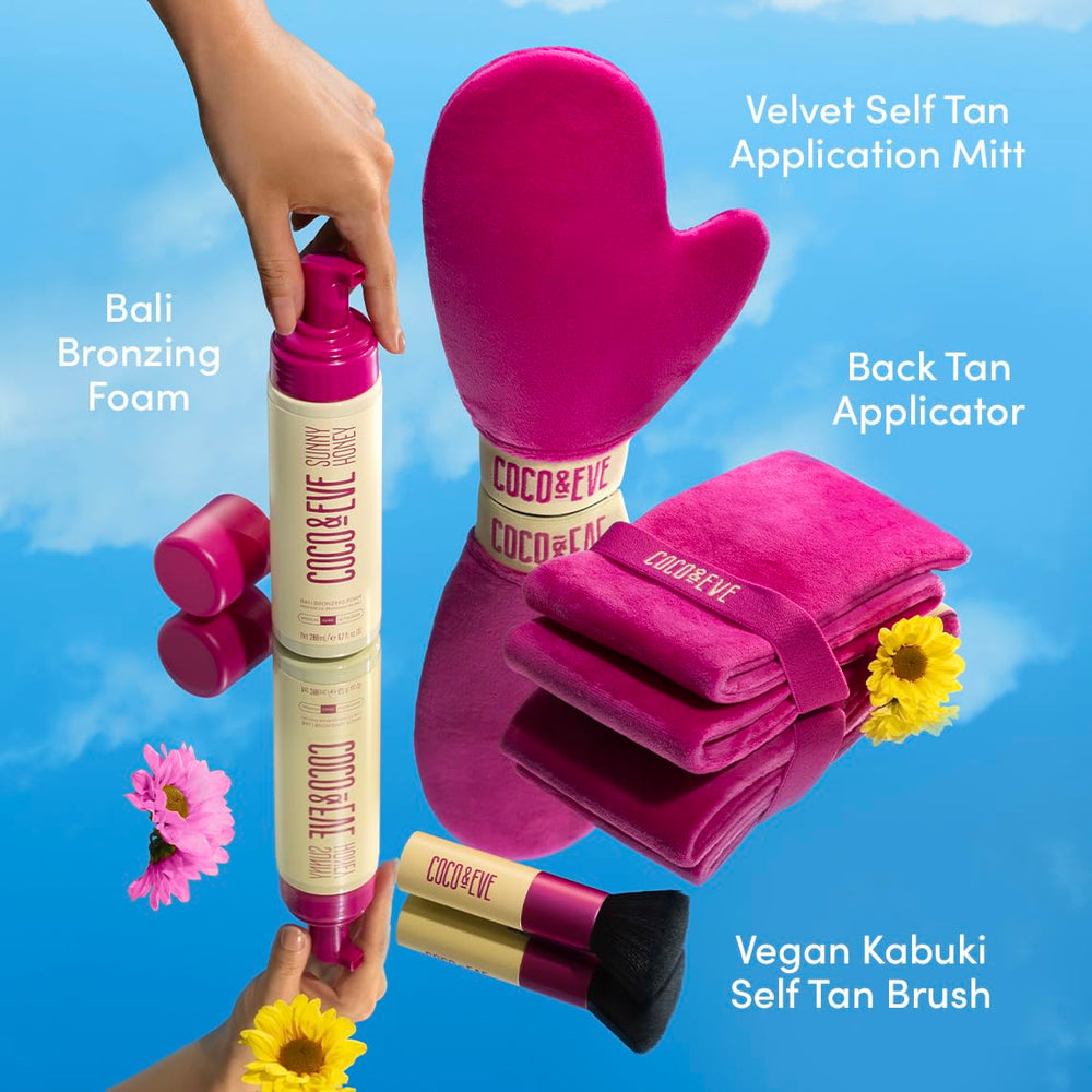 Coco & Eve Bali Bae back-tan-applicator enables flawless coverage on hard-to-reach areas.